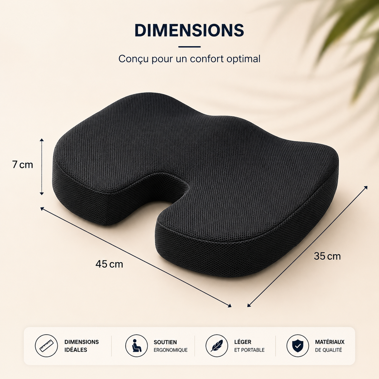 Coussin Ergonomique - Mousse à mémoire de forme
