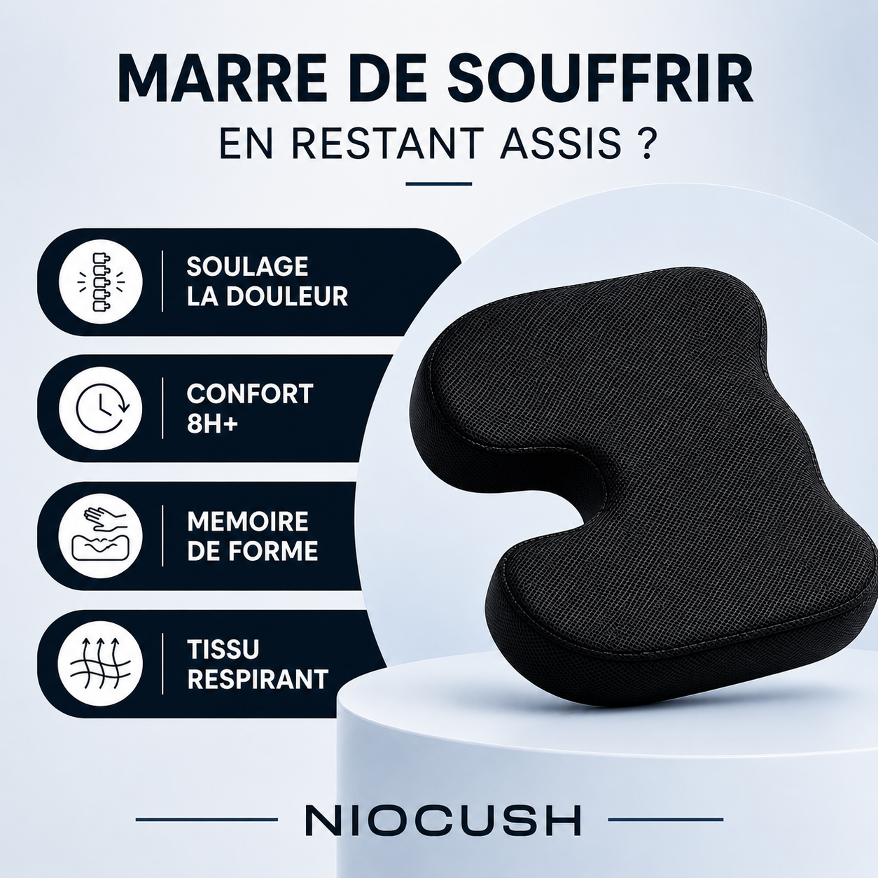 Coussin Ergonomique - Mousse à mémoire de forme
